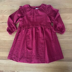 Zara Charming Burgundy Kids Dress 5T